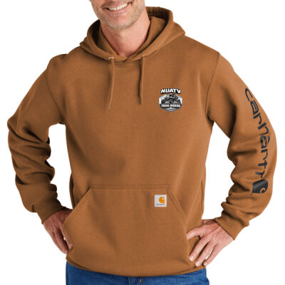 Embroidered Carhartt® Midweight Hooded Sweatshirt (Carhartt Logo on Sleeve) Thumbnail
