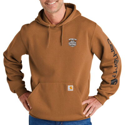 Embroidered Carhartt® Midweight Hooded Sweatshirt (Carhartt Logo on Sleeve) 2 Thumbnail
